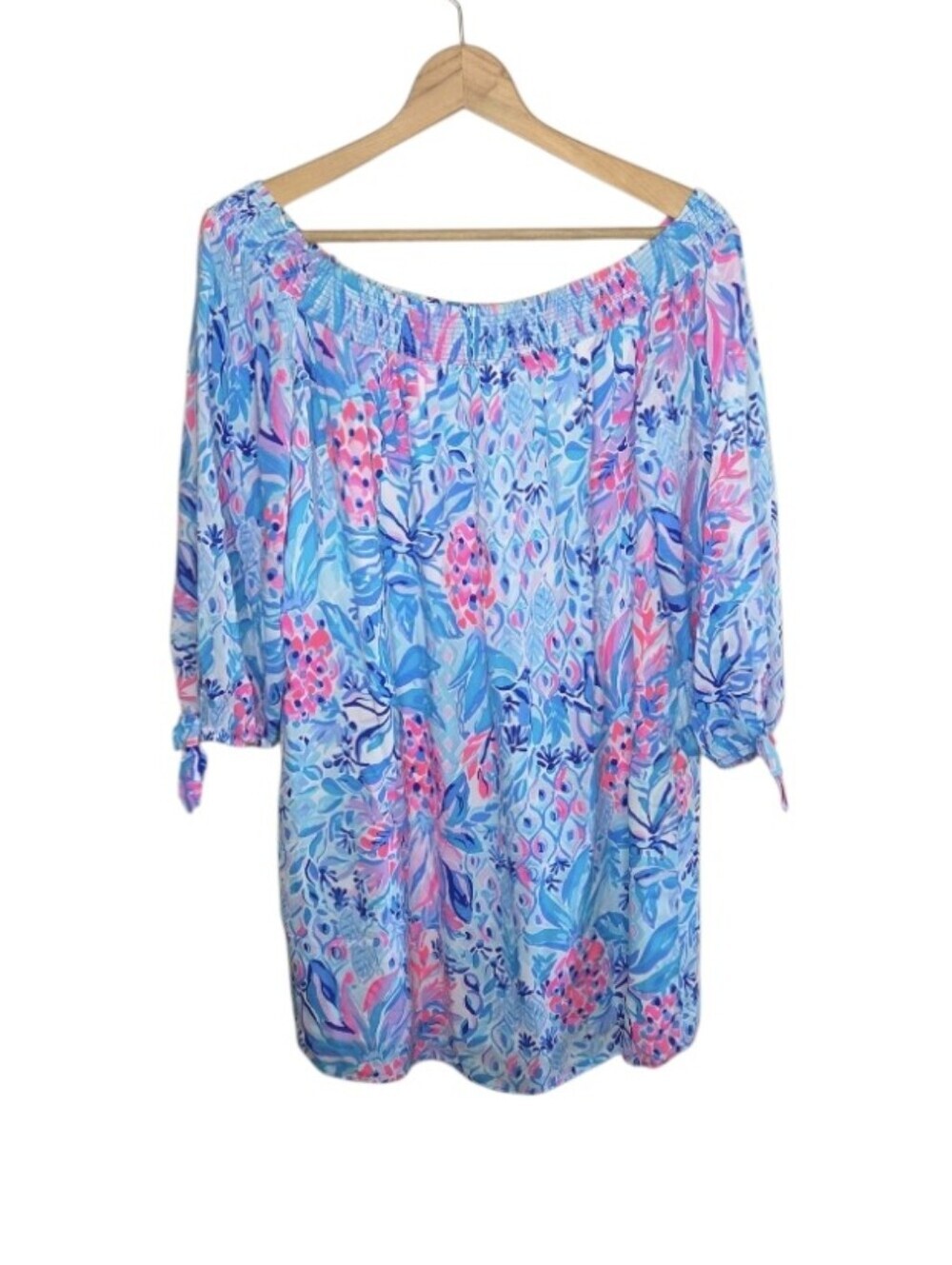 Lilly Pulitzer Maryellen Dress Zanzibar Blue Party Princess Tropical Floral